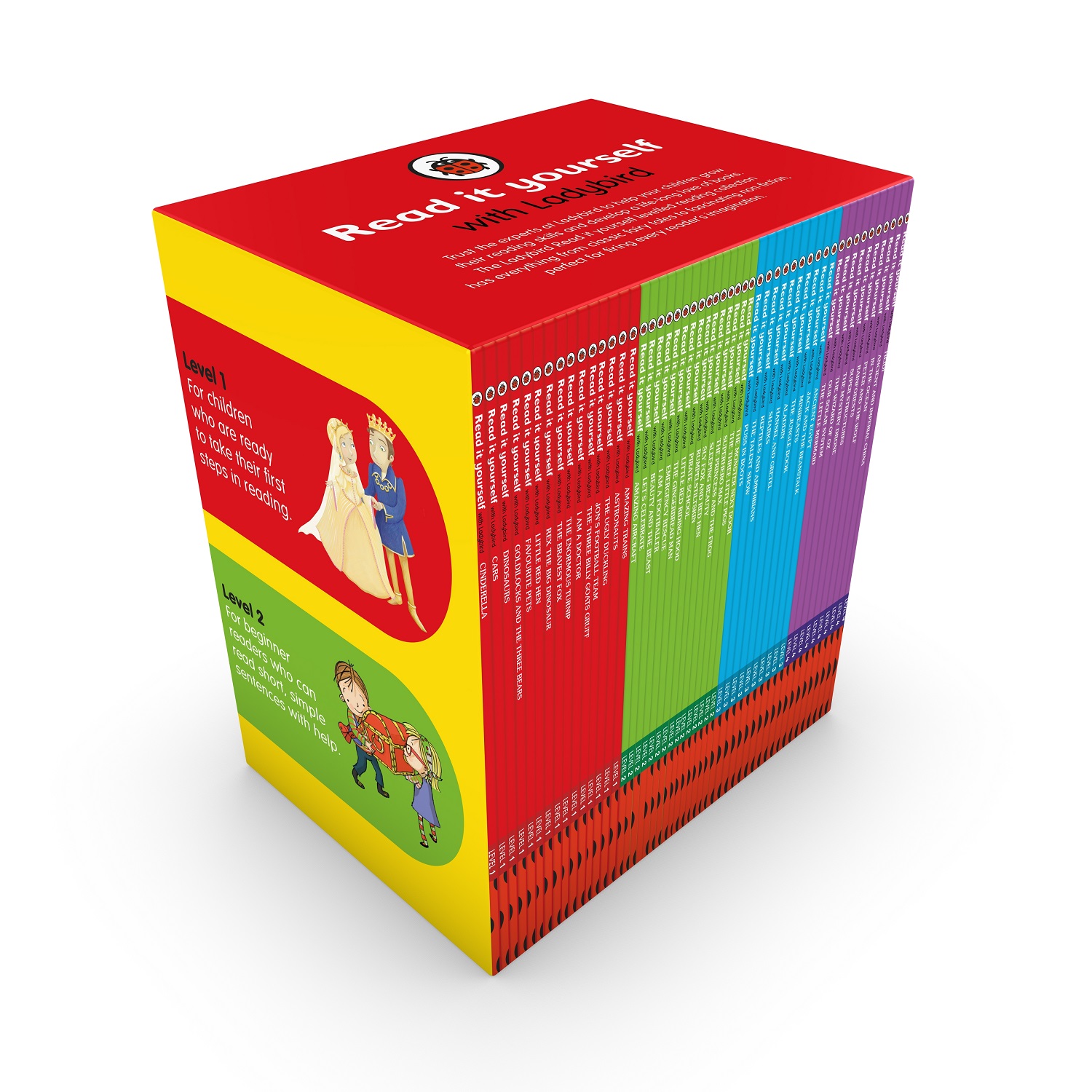 Read it Yourself with Ladybird Level 1 to Level 4: 50 Books Collection Box Set (The Ugly Duckling, The Princess and the Frog, Hansel and Gretel, The Wizard of Oz and Many More)
