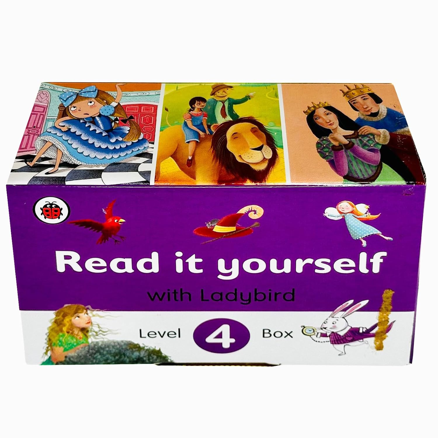Ladybird Read It Yourself Tuck Box Level 4: 8 Books Box Set (Heidi, The Little Mermaid, Peter and the Wolf, Alice in Wonderland, Pinocchio, Snow White and the Seven Dwarfs, The Wizard of Oz and More)